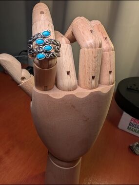 Carolyn Pollack Relios Turquoise Sterling Silver Ring Size 9